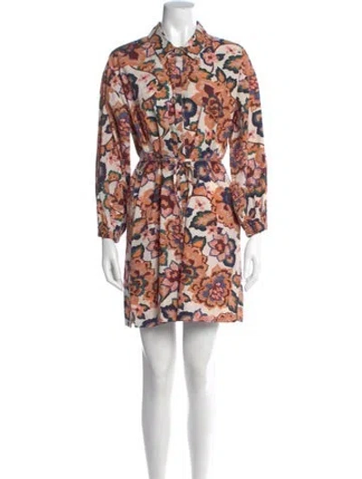 Pre-owned Cleobella Printed Mini Dress In Multi