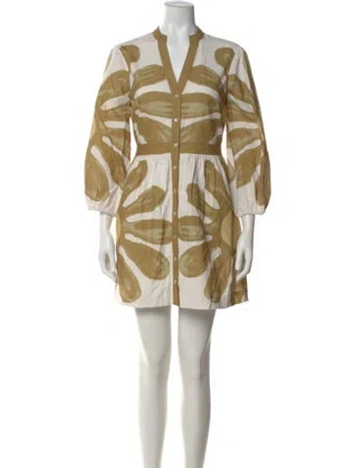 Pre-owned Cleobella Printed Mini Dress In Multi