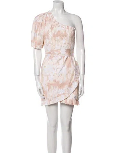 Pre-owned Cleobella Printed Mini Dress In Neutral