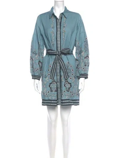 Pre-owned Cleobella Printed Mini Dress W/ Tags In Black