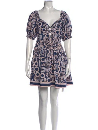 Pre-owned Cleobella Printed Mini Dress W/ Tags In Multi