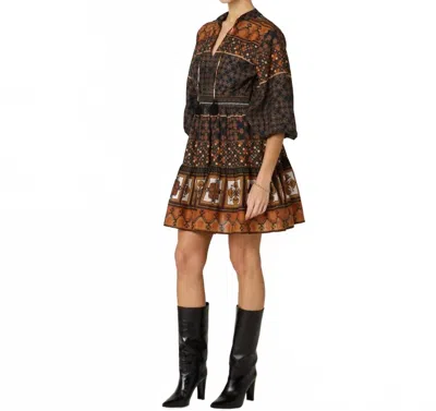 Cleobella Priyanka Mini Dress In Zocalo Print In Brown