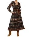 Cleobella Prue Ankle Dress In La Vie Print In Black