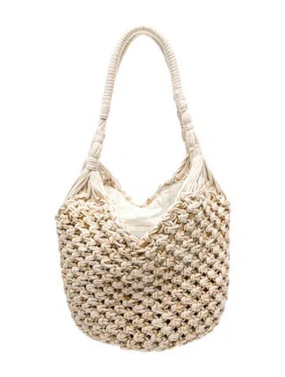Pre-owned Cleobella Raffia Tote In Neutrals