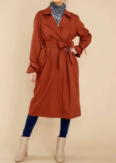 Cleobella Rally Trench Coat In Sienna In Orange