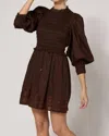 Cleobella Randi Sienna Scroll Mini Dress In Brown In Brown