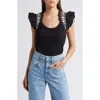 Cleobella Raven Top In Black/ivory
