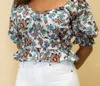 Cleobella Rebecca Top In Miramonte Print In Multi