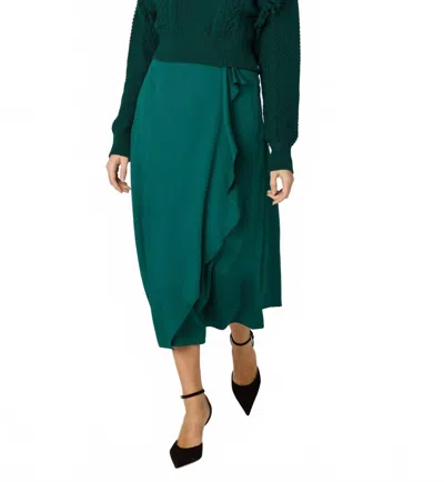 Cleobella Regina Midi Skirt In Forest Green