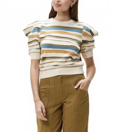 Cleobella Rei Cropped Fit Sweater In Ivory Multi In White