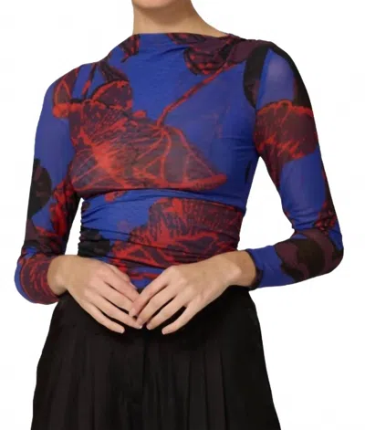 CLEOBELLA REMY HIGH NECK TOP IN LA ROUGE PRINT