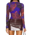 Cleobella Remy Long Sleeve Printed Top In La Rouge Print In Multi