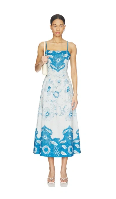 Cleobella Renee Ankle Dress In Blue