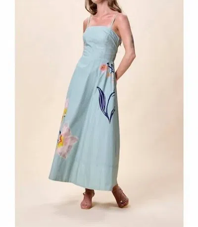 Cleobella Riley Ankle Dress In Moresco Blue Surf