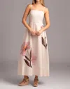 Cleobella Riley Ankle Dress In Moresco Ivory Print In Pink
