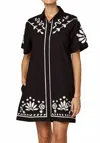Cleobella Riya Mini Dress In Black Ivory In Black
