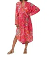 Cleobella Rohita Kaftan Dress In Hibiscus In Pink