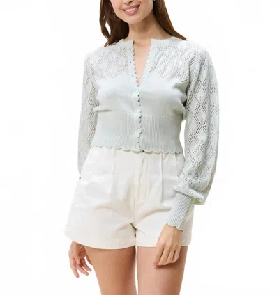 Cleobella Roksi Sweater In Frosted Mint In White