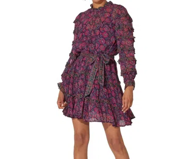 Cleobella Rosalia Mini Dress In Bordeaux Floral In Multi
