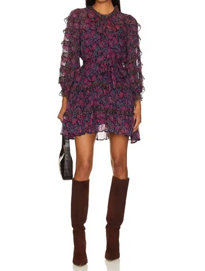 Cleobella Rosalia Mini Dress In Bordeaux Floral In Multi