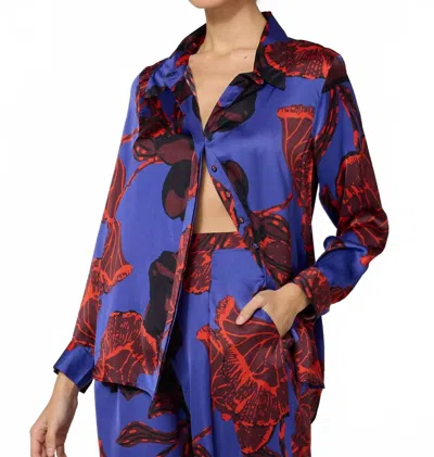 Cleobella Rosaria Blouse In La Rouge Print In Blue