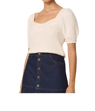 Cleobella Rowan Sweater Top In Ivory In Beige