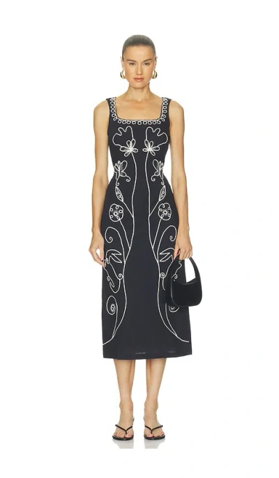 Cleobella Ruxandra Midi Dress In Black