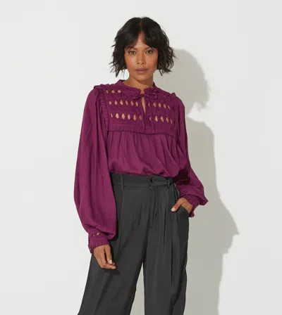 Cleobella Sabella Blouse In Purple