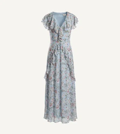 Cleobella Sabrina Ankle Dress In Luna Floral In Blue
