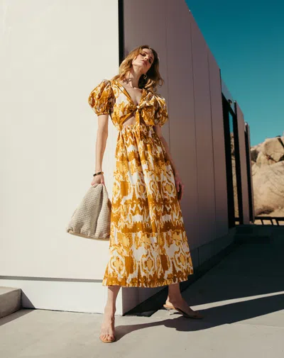 Cleobella Sadie Ankle Dress In Orange