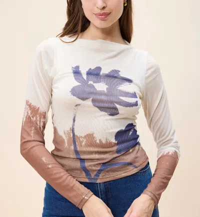 Sandie Long Sleeve Top In Beige In Multi from Cleobella