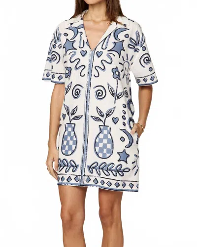Cleobella Sandy Mini Dress In Verona Print In Blue