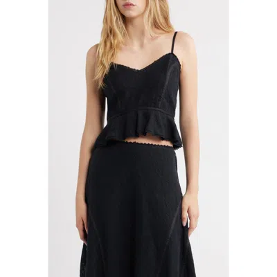 Cleobella Sassafras Peplum Top In Black