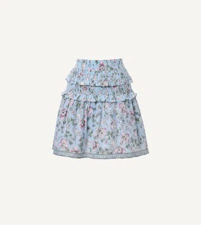 Cleobella Saylor Mini Skirt | Luna Flora In Blue