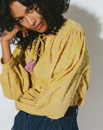 Cleobella Scarlett Blouse In Yellow