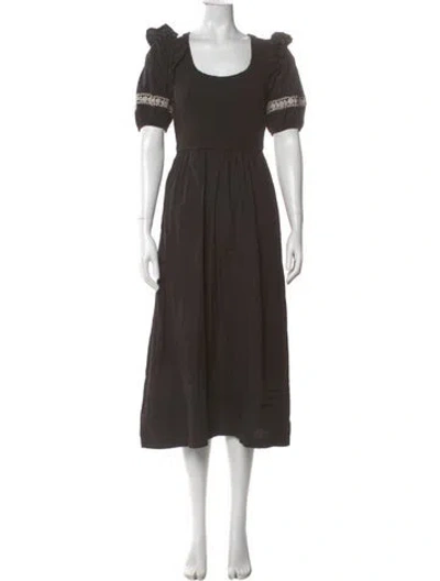 Pre-owned Cleobella Scoop Neck Long Dress In Multi