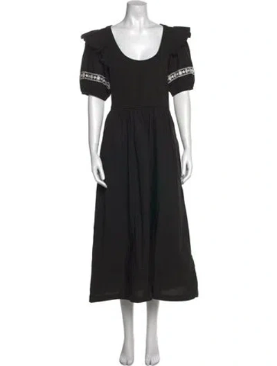 Pre-owned Cleobella Scoop Neck Long Dress In Multi