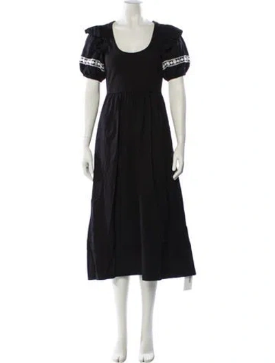 Pre-owned Cleobella Scoop Neck Long Dress In Multi