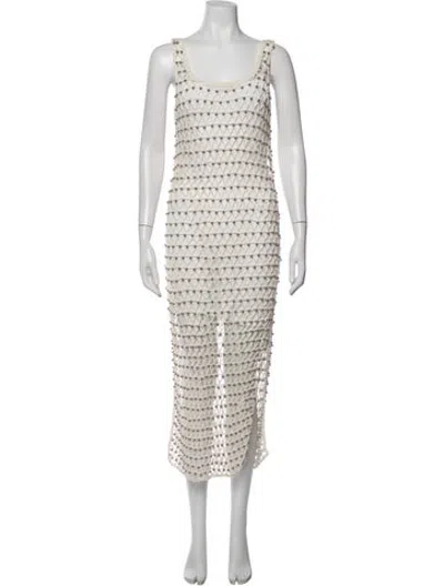 Pre-owned Cleobella Scoop Neck Long Dress In Neutrals