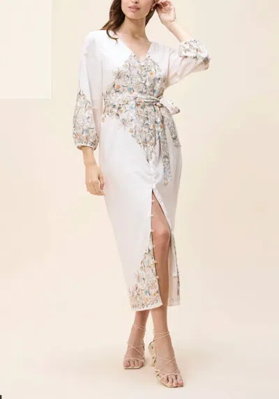 Cleobella Seema Midi Dress In Bella Mer Print In Neutral