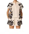Cleobella Selene Button Blouse In Atropa Print In Neutral