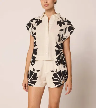 Cleobella Selene Printed Blouse In Atropa In Neutral
