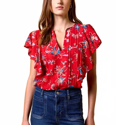 Cleobella Sheenie Blouse In Fiore Rosso In Red