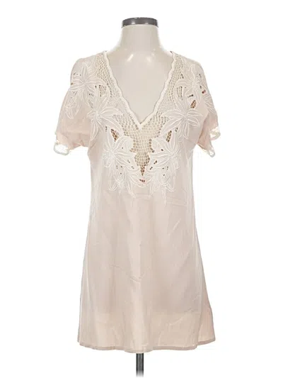 Pre-owned Cleobella Short Sleeve Blouse In White