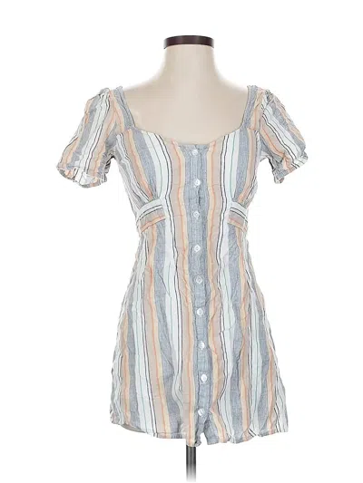 Pre-owned Cleobella Short Sleeve Top Blue Square Neckline Tops