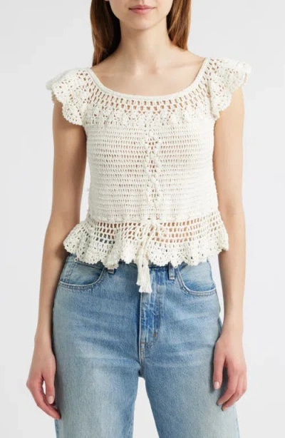 Cleobella Sia Crochet Top In White