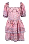 Cleobella Sidney Mini Dress Mahal In Pink