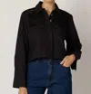Cleobella Sierra Button Up Blouse In Black In Black