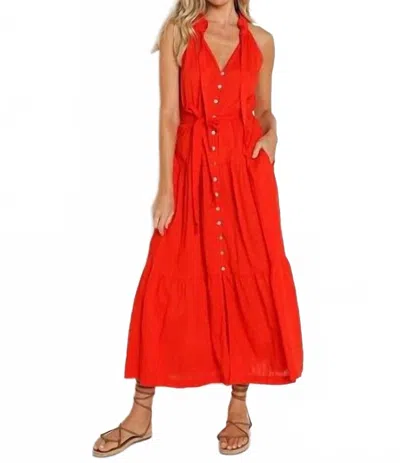 Cleobella Simone Ankle Dress In Red