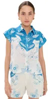 Cleobella Simone Blouse In Blue